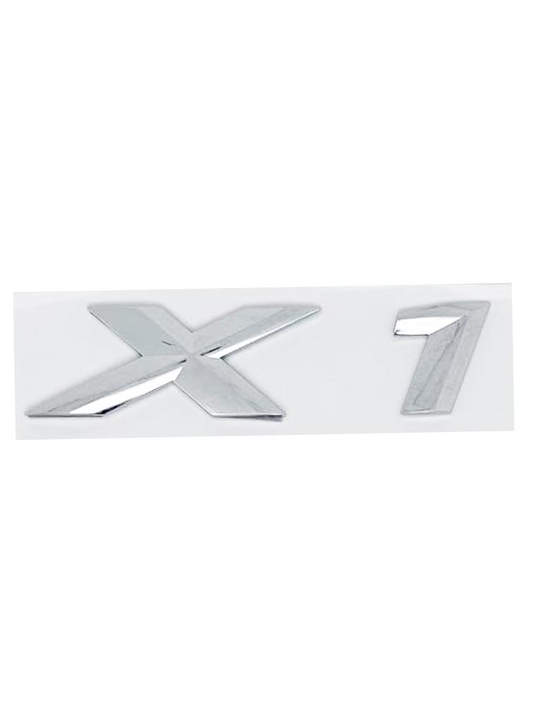 3D ABS Glossy Silver Car Emblem Sticker for BMW X1/X2/X3/X4/X5/X6/X7/GT - Fit sDrive18i/20i/23i/25i/28i/30i/35i/40i/45i/50i/55i