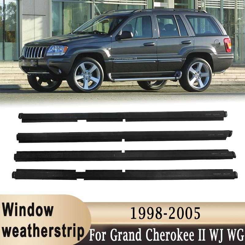 Window Weatherstrip Belt Trim Door Windows Glass Waterproof Sealing Rubber Strips For Jeep Grand Cherokee II WJ WG 1998-2005