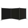 Vidaxl 3-Panel Room Divider, Black, 525X180 Cm, Fabric