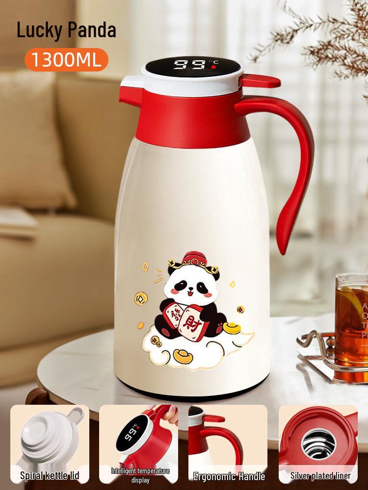 Large Capacity Insulated Thermos Flask with Glass Liner, 7-Hour Heat Preservation, Boiling Water Warming Pot, Hot Water Bottle for Home Use.