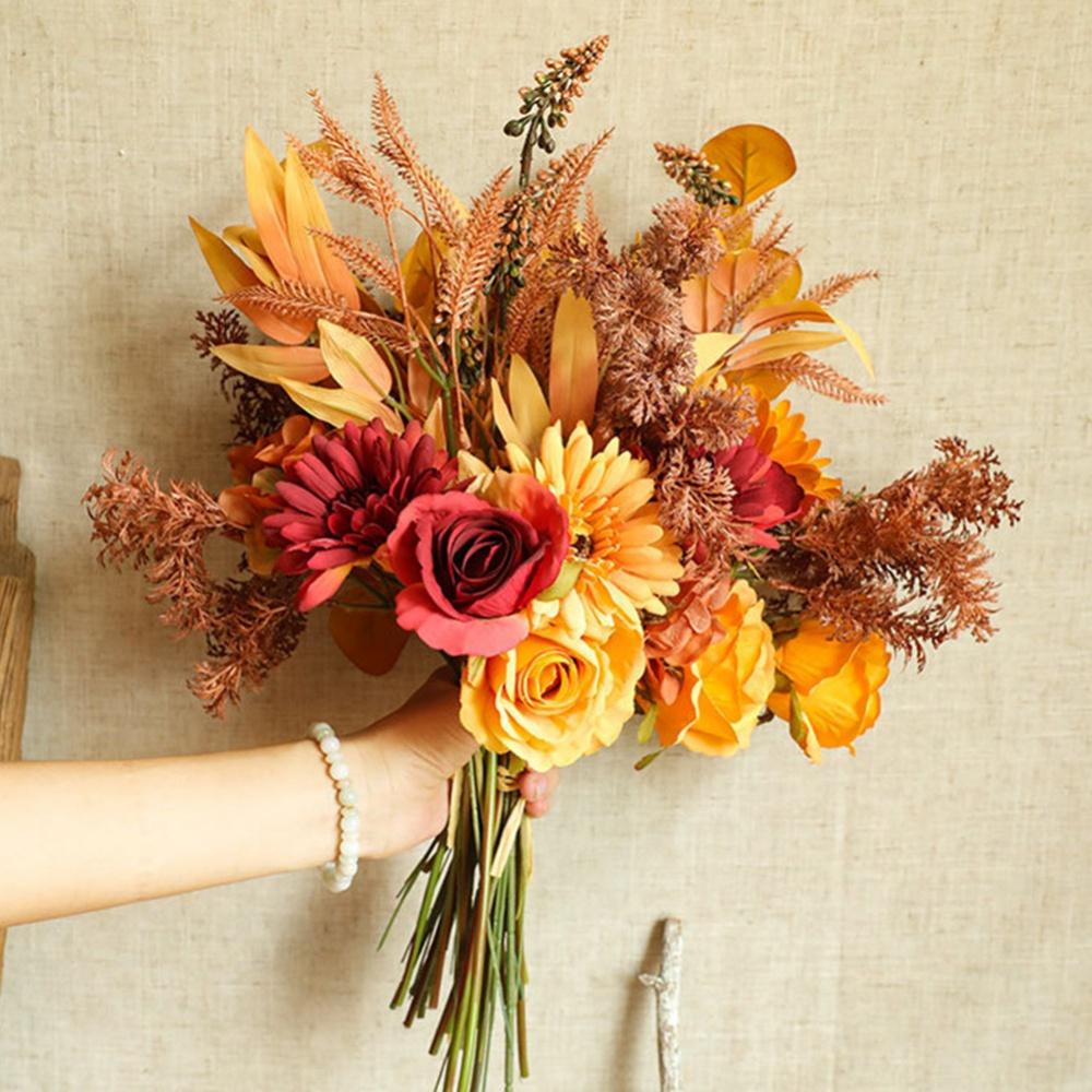 Simulation Flowers Artificial Plants for Fall Autumn Thanksgiving Day