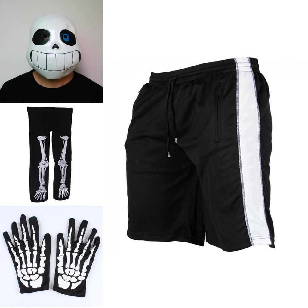 Eye-catching Game Undertale Sans Cosplay Costume Hoodie With Premium Stocking And Mask