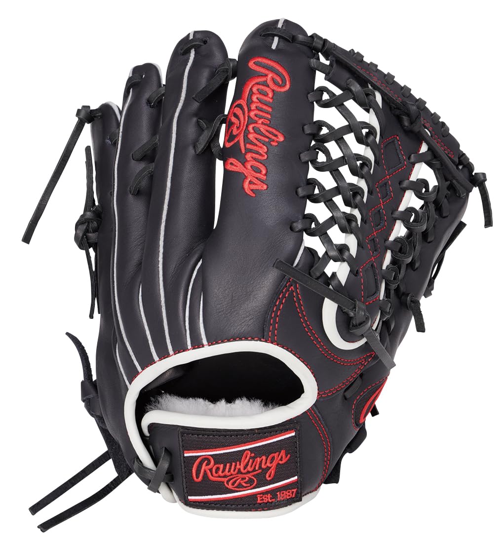 Rawlings PRO EXCEL ELITE Baseball Throw HOH® Glove, Softball, Outfielder s, GR6HEEB870, Black, 12.25 inches, Right-Handed чёрный