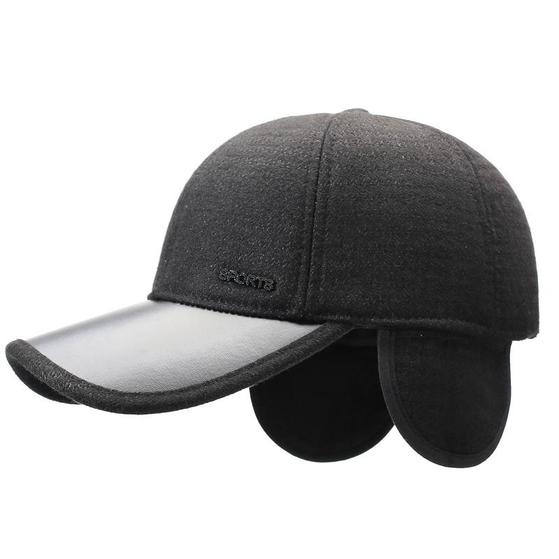 Herren Winter Ohrenschutz Baseballkappe Winddicht Warm Fleecegefüttert Dad Hat Mit Verstellbarem Riemen Sportliches Design Für Kaltes Wetter