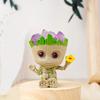 Amethyst Crystal Groot Figurine Desktop Ornament