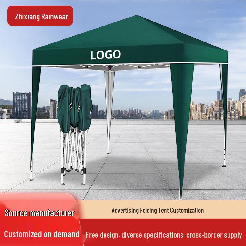 3x3m Outdoor Folding Tent Stall Sunshade & Rain Shelter Umbrella