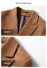 Cappotto di Lana Doppiopetto da Uomo di Media Lunghezza con Collo da Abito - Collezione Autunno/Inverno 2025