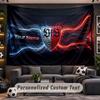 Wall Hanging Tapestry Custom NameVfB Stuttgart FC Pattern Personalized Printed Fabric Wall Decor