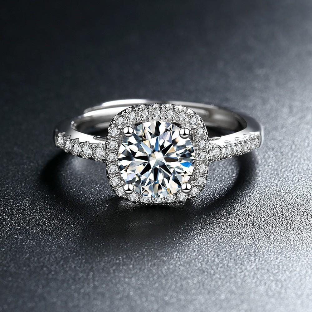 Neuer 925er Sterlingsilberring Verstellbar Schlichtheit Mode Exquisit Herren Damen Schmuck Zubehör Hochzeitssteine Party Geschenke