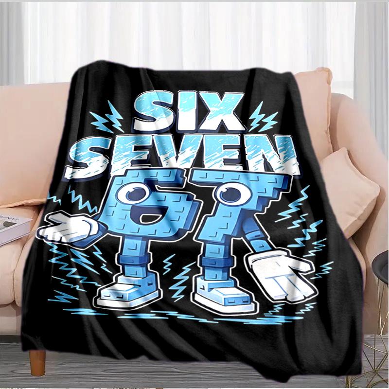 Space Adventure With Six Seven 67 Blanket Suitable for Sofas, Beds, Offices, And Camping - Perfect Gift for Halloween Christmas