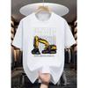 EXCAVATOR OPERATOR T-Shirt Heavy Equipment 3D Graphic Tee Black Short Sleeve Top Funny Construction Work Humor Gift for Operator