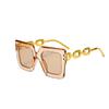 Trendige übergroße quadratische Modebrille, stilvolle Sonnenbrille für Mädchen und Jungen, für Party, Wandern, Trekking, Shopping