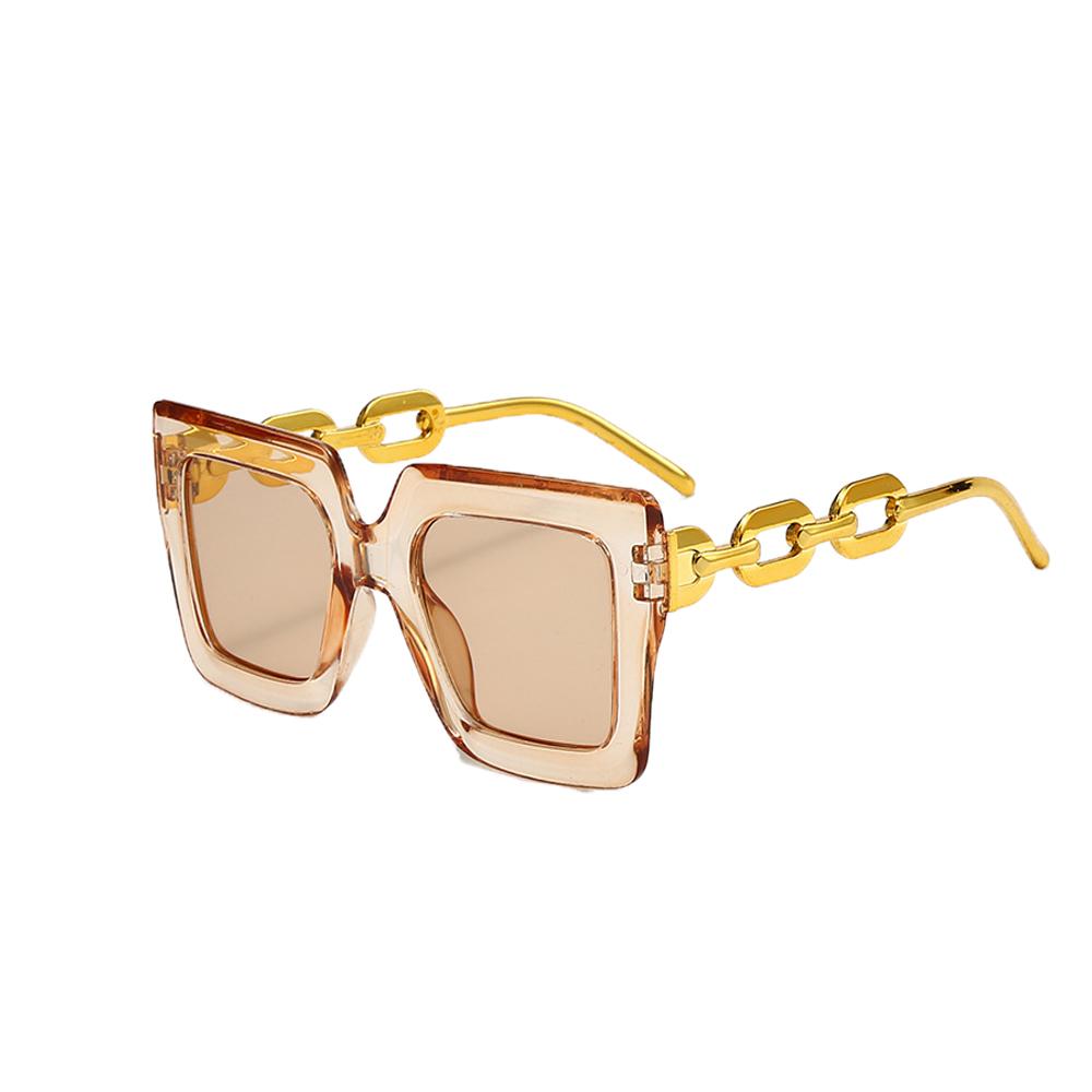 Trendige übergroße quadratische Modebrille, stilvolle Sonnenbrille für Mädchen und Jungen, für Party, Wandern, Trekking, Shopping