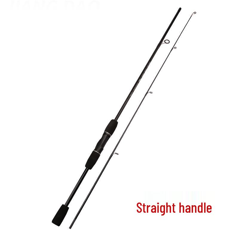 Cross-border Carbon Micro-object Horse Mouth Lure Rod with Solid Soft Tone Tip and Straight/Gun Handle