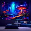 VIKAMA Fluorescent Forest Landscape Tapestry Bedroom Decorative Tapestry Bedroom Office Living Room Home Decor