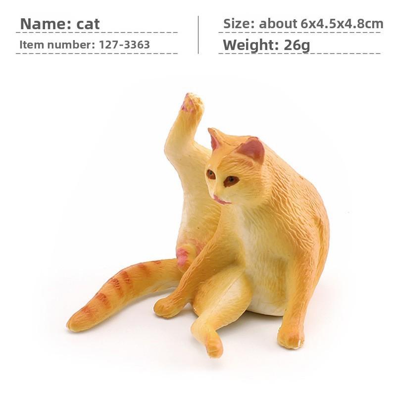 Cat Cartoon Pvc Sculpture With Realistic Form For Home Display Gift Childrens