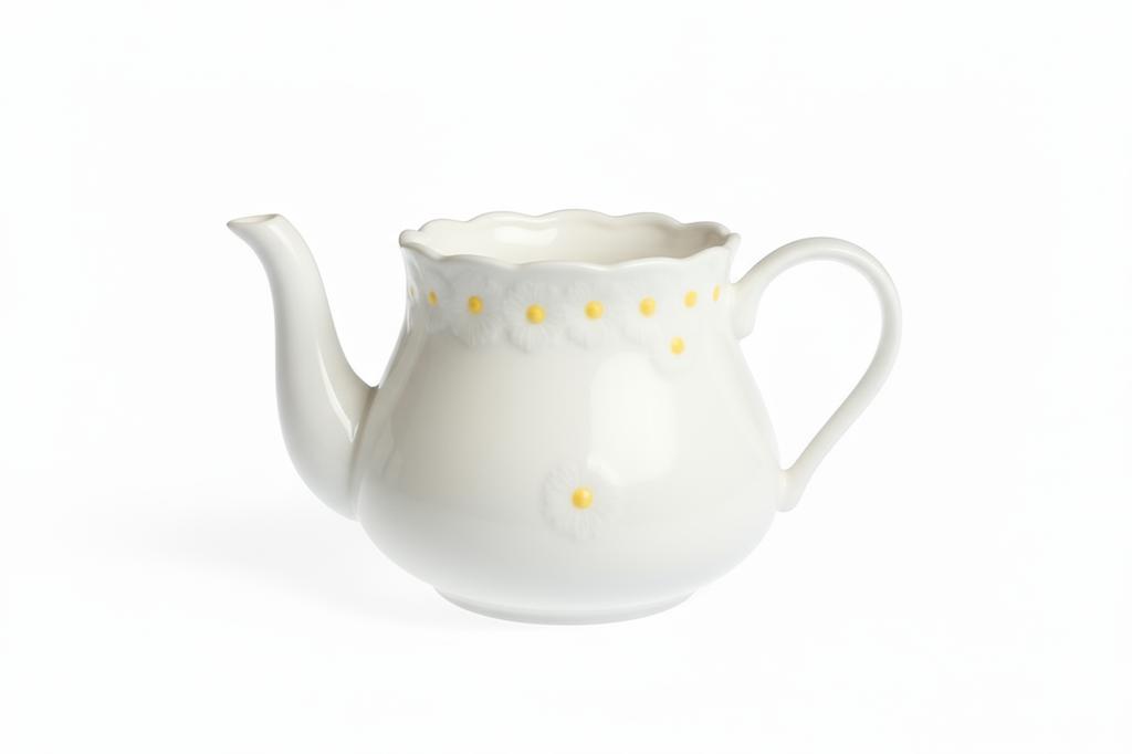 Ceramic Coffee And Tea Jug 0.8L Elegant And Functional Daisy Line