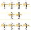 A1A2 10Pcs Stainless Spinnerbait Props DIY Fishing Lures Hook Baits Fly Propeller Topwater Fishing Lures Fishing Accessory