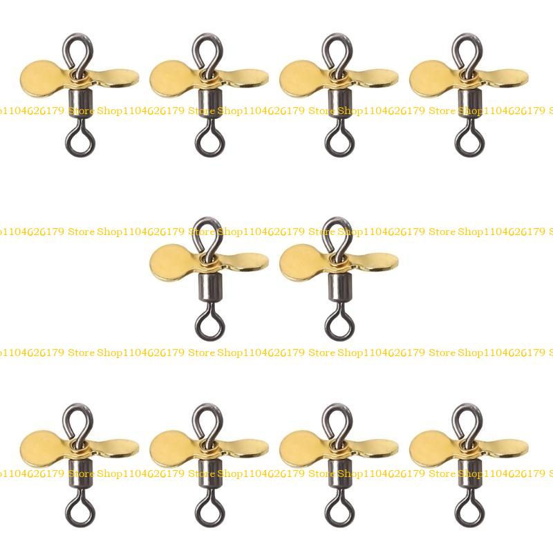 A1A2 10Pcs Stainless Spinnerbait Props DIY Fishing Lures Hook Baits Fly Propeller Topwater Fishing Lures Fishing Accessory