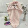Cute Puppy Hair Drying Cap - Quick Absorbent, Thickened Coral Fleece Headscarf for Women, Ideal for Home & Dorm Bathing