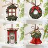 Christmas Vintage Resin Tree Ornaments With Bell Decorations For Holiday Decor