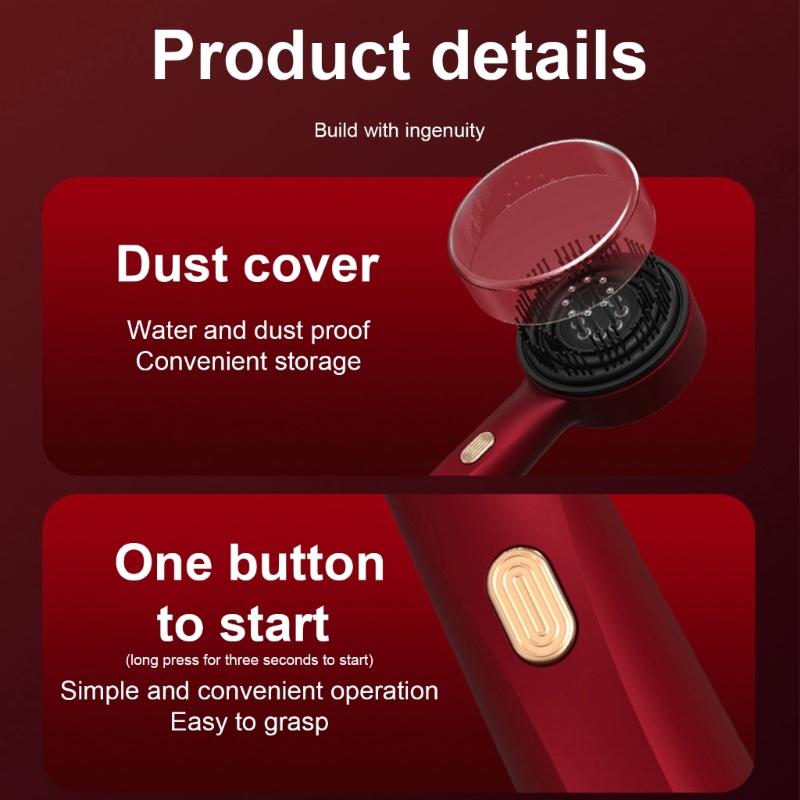 Electric Massager Brush Electric Vibrations Massage Comb Scalp Massage Comb for Nourishing Hair Relieve Head Pressure