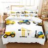 Cartoon Car Bedding Set 3Pcs Duvet Cover Soft Comfortable Breathable For Bedroom Guest Room Decor