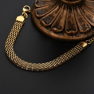 Jewelrytop Adorable 18K Gold Color S 6 8Mm Mesh Chain Bracelets Women Bridal Bridal Girl Souvenir For Men Gifts 18+5Cm OriginalFashion Chain