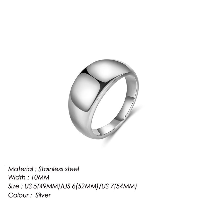 Inel Minimalist din Oțel Inoxidabil 316L Formă Pătrată Inimă Ovală Inele Clasice Unisex Blank Culoare Aurie Bijuterii pentru Bărbați En-gros