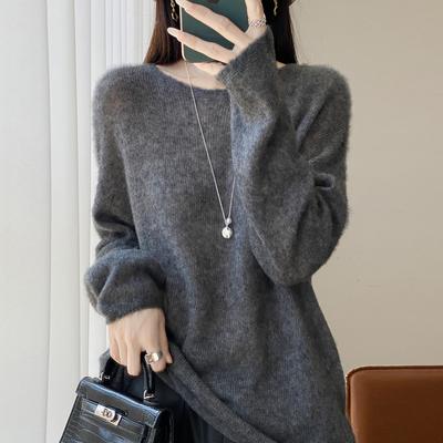 Damen Kaschmirpullover Qinghe Kaschmir 30% Kaschmir 70% Wolle Herbst und Winter Pullover Warm und Modisch