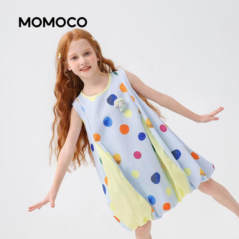 MOMOCO Girls' Polka Dot Sleeveless Dress