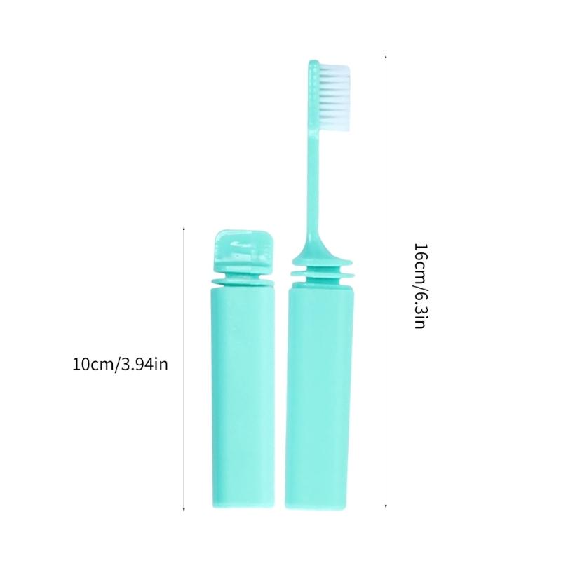 Foldable Travel Toothbrush,Portable Toothbrush Built in Cover,Folding Toothbrushes for Hiking,Camping,Traveling