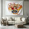 One Piece Monkey D Luffy Wall Tapestry Aesthetic Wall Hanging Printed Fabric Blanket Decorative Tapestries For Bedroom Living Room Home Decor
