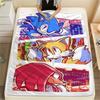 Sonic the Hedgehog Flannel Blanket Print Warm Comfortable Throw for Home Sofa Bed Couch Outdoor Travel Picnic Blanket -xia44