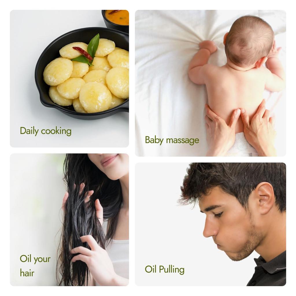 Kapiva Virgin Cold Pressed Coconut Oil 500 ml Pure Unrefined Edible Oil For Cooking Hair Skin Care Pack