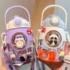 Cartoon Space - Capsule Kids Straw Cup, Portable Leak - Proof, 820ML Large Capacity Student School Travel Water Cup