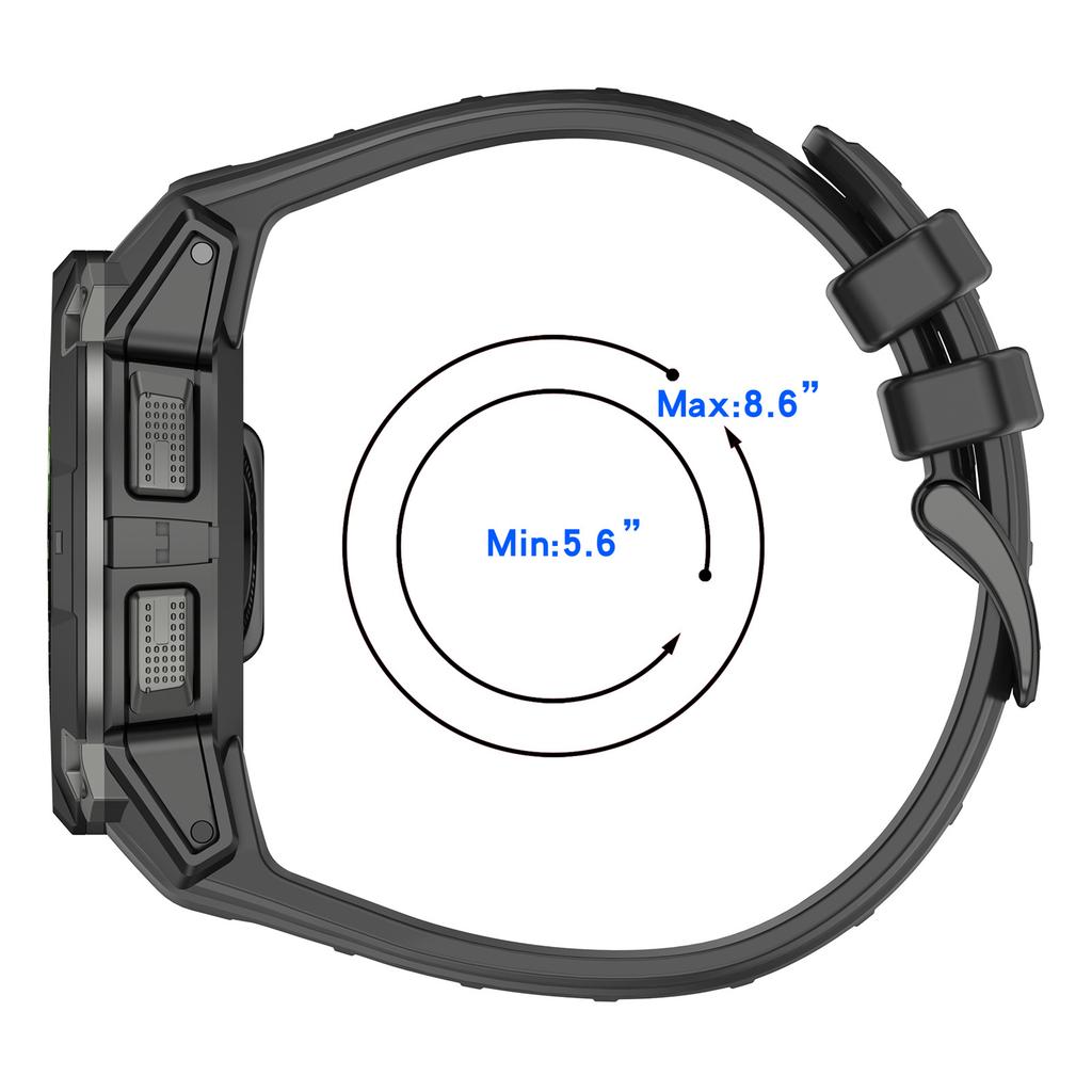 For Garmin Instinct 3 45mm Watch Band 22mm Silicone Replacement Strap