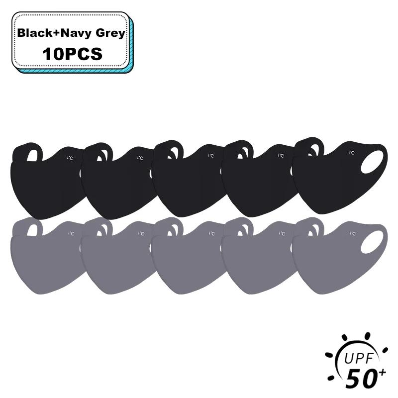 1-20 Pcs Summer UV Protection Mask 3D Ice Silk Breathable Traceless  Sunscreen Riding Mask Fashionable Hyaluronic Acid