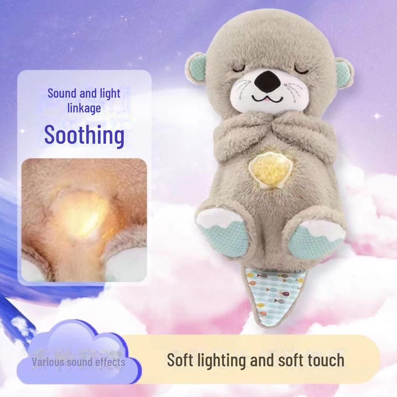 

Дышащая кукла-компаньон для сна «Выдра» — детская музыкальная игрушка и подарок 32cm