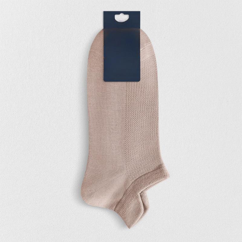 Men's Spring and Summer Cotton Net Eye Shallow Solid Color Short Tube Socks