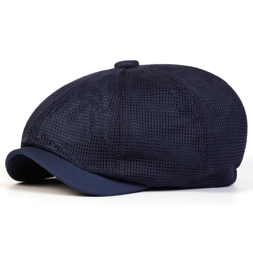 Berretti Newsboy Traspiranti a Colore Solido da Uomo, Cappelli da Pittore Britannici Casual, Berretti Ottagonali Primavera Estate, Berretti Hip Hop