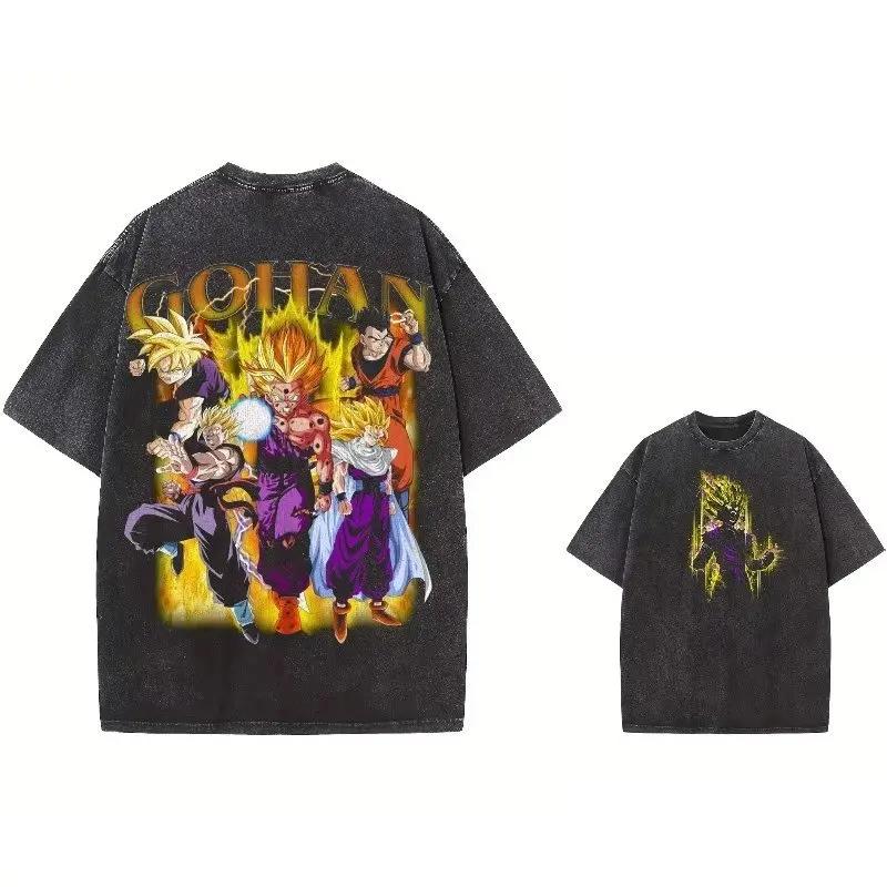 Oversized Dragon Ball Broly Anime T-shirt Man Women Vintage Washed Short Sleeve Tee Streetwear Loose Casual Top Summer Y2k 2026