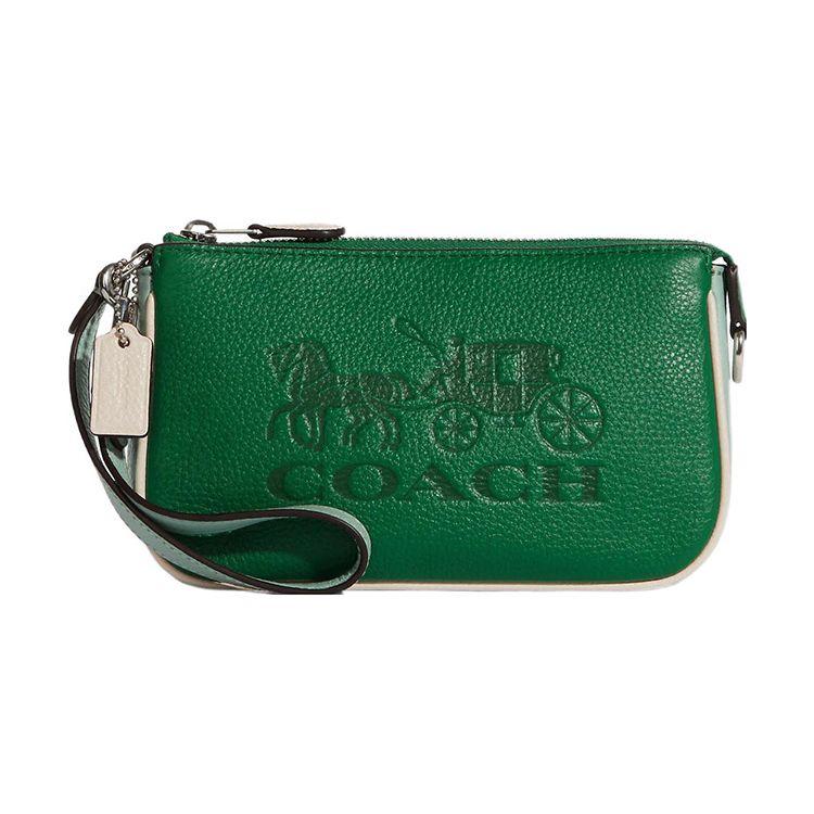 

Coach Nolita 19 Pebble Grain Horse And Carriage Print Zip Leather Mahjong Bag Women Shoulder Bag Green C8877-SVEZ Basic Set (Bag+Dust Bag)