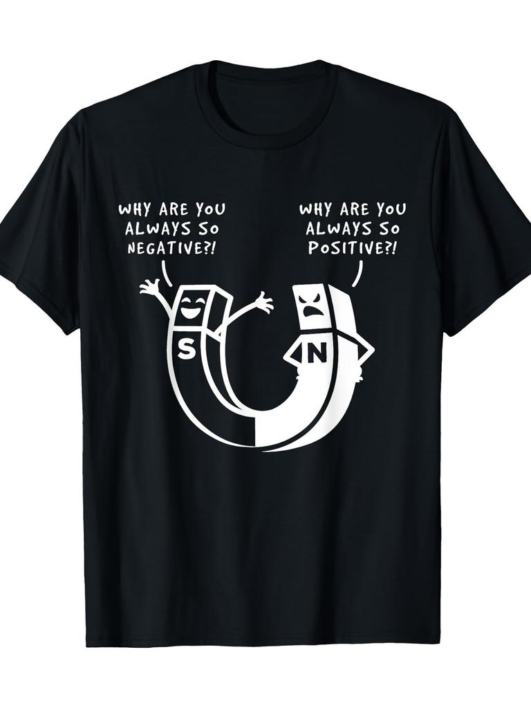 Physics Magnetic Fields & Magnetism Science T-Shirt - Magnetic Symbols & Science Icons, Sho