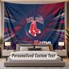 Custom Name Text Tapestry Boston Red Sox Personalized Polyester Wall Tapestry For Bedroom And Room