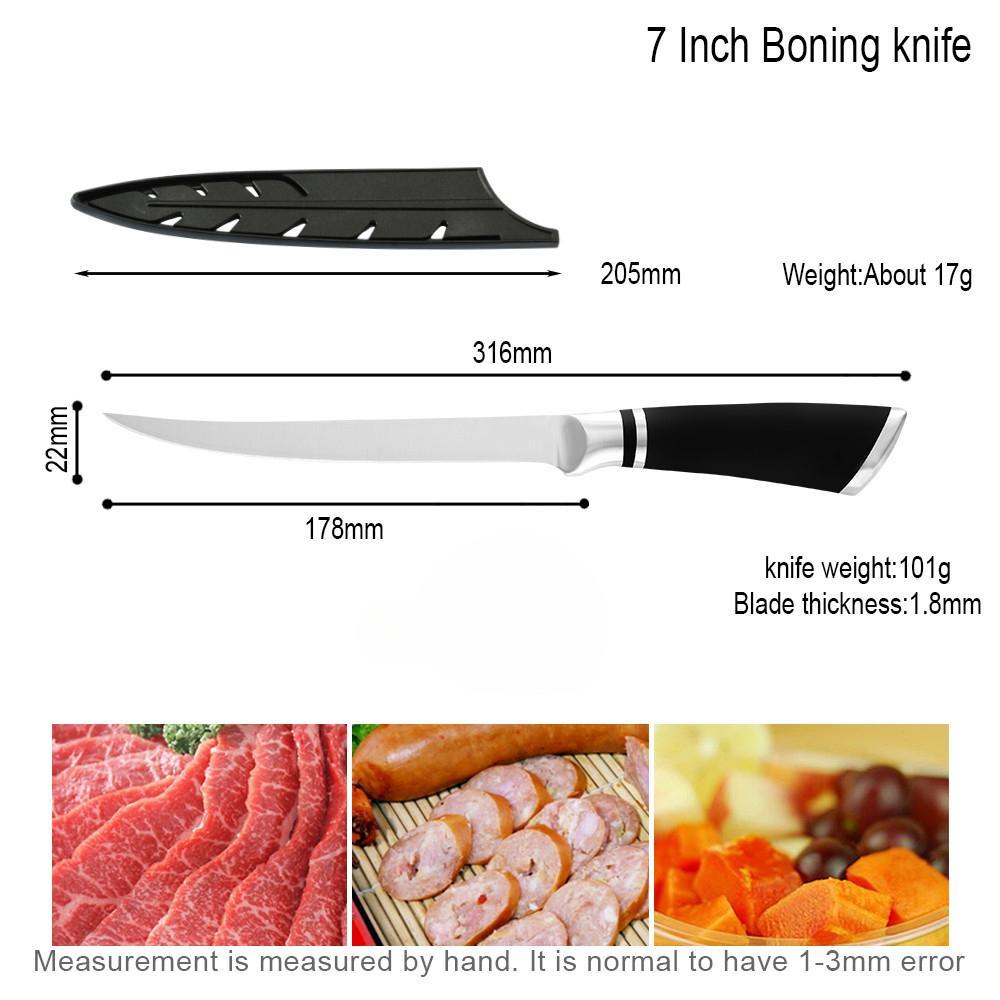 Edelstahl von 6/7/8 Zoll Messer für ein zusammenklappbares Küchenmesser für Knochen, Fleisch, Fisch, Sushi, ein Messer für Gemüse, ein Werkzeug zum Kochen