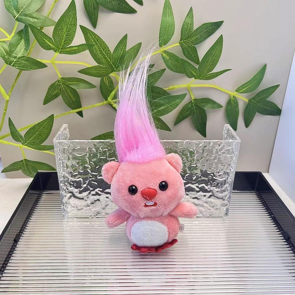 Plush Playful Loopy Beaver Doll Keychain Featuring Ultra Soft Material In Various Colors