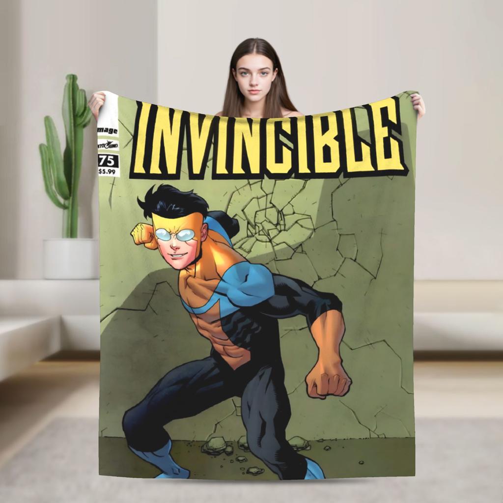 Unbesiegbar Film Flanelldecken Weiche Langlebige Überwurfdecke für Schlafzimmer Camping Grafische Tagesdecke Sofa Bettbezug