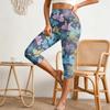 Women's Casual Pants with Elastic Waist, Slim Fit Split Hem
