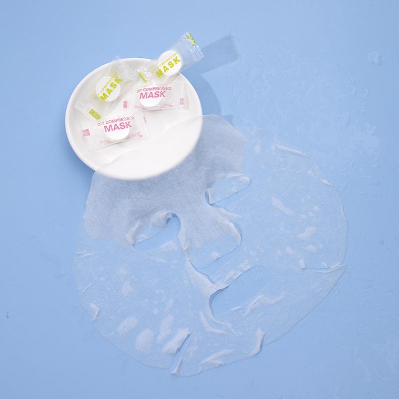 Одноразовые спрессованные хлопковые листы для DIY масок - Портативные нетканые маски для лица розовый